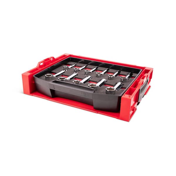 1/2 Inch Drive Shallow and Deep 6-Point Socket Set with Open Top Drawer and Rack, 22-Piece (3/8-1 in. )