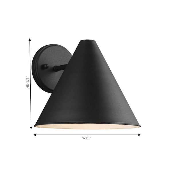 Crittenden 1-Light Black Outdoor 8.5 in. Wall Lantern Sconce