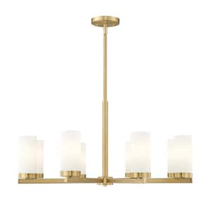 Danica 8-Light in Modern Gold Chandelier with no bulbs included