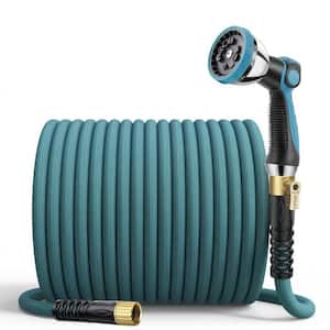 100 ft. Heavy-Duty Ultra-Light Flexible Garden Hose Non-Expandable Kink-Resistant with 10-Pattern Nozzle Valve