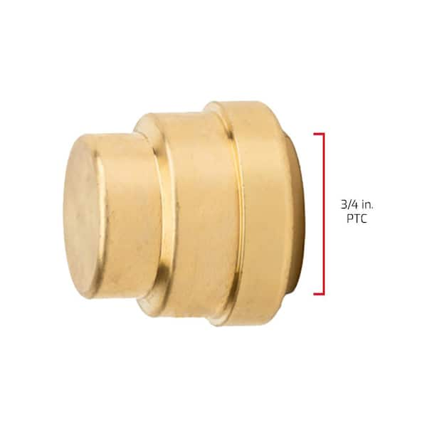 QUICKFITTING 1/2 in. Brass Push-to-Connect Tee Fitting with SlipClip  Release Tool (4-Pack) LF814R-4 - The Home Depot