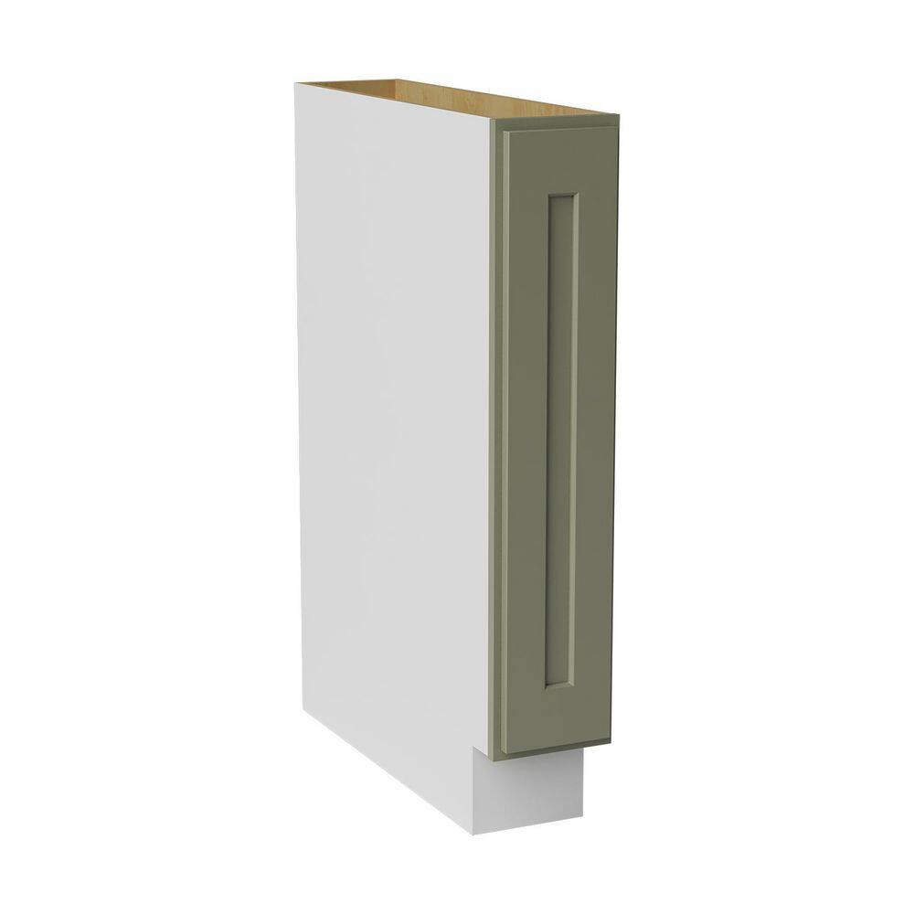 6 in. W x 24 in. D x 34.5 in. H Ready to Assemble Solid Wood Shaker Base Spice Rack Kitchen Cabinet in Sage Green price history on PriceWatchPro