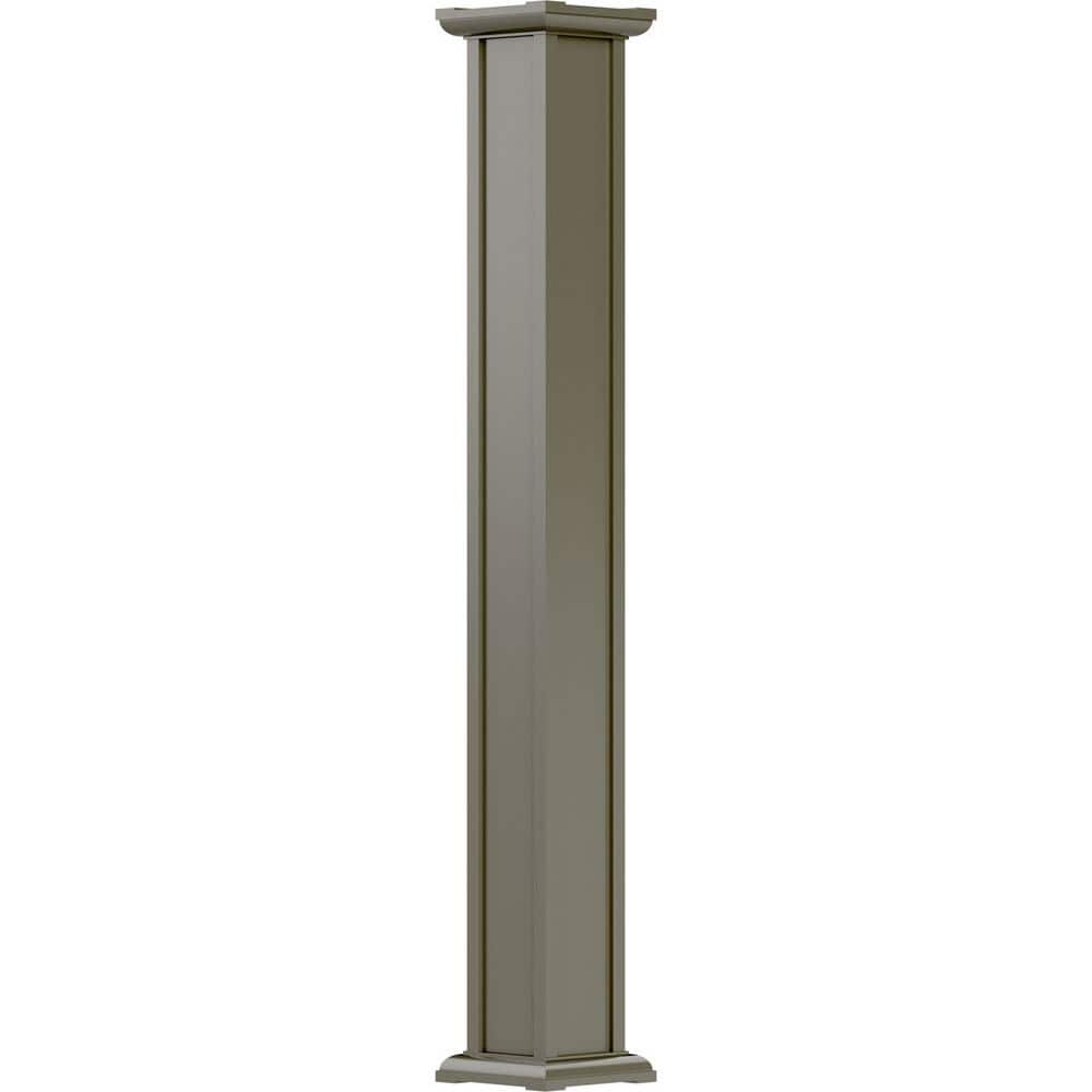 "10' x 5-1/2"" Endura-Aluminum Acadian Style Column, Square Shaft (Load-Bearing 24,000 LBS), Non-Tapered, Clay" price history on PriceWatchPro