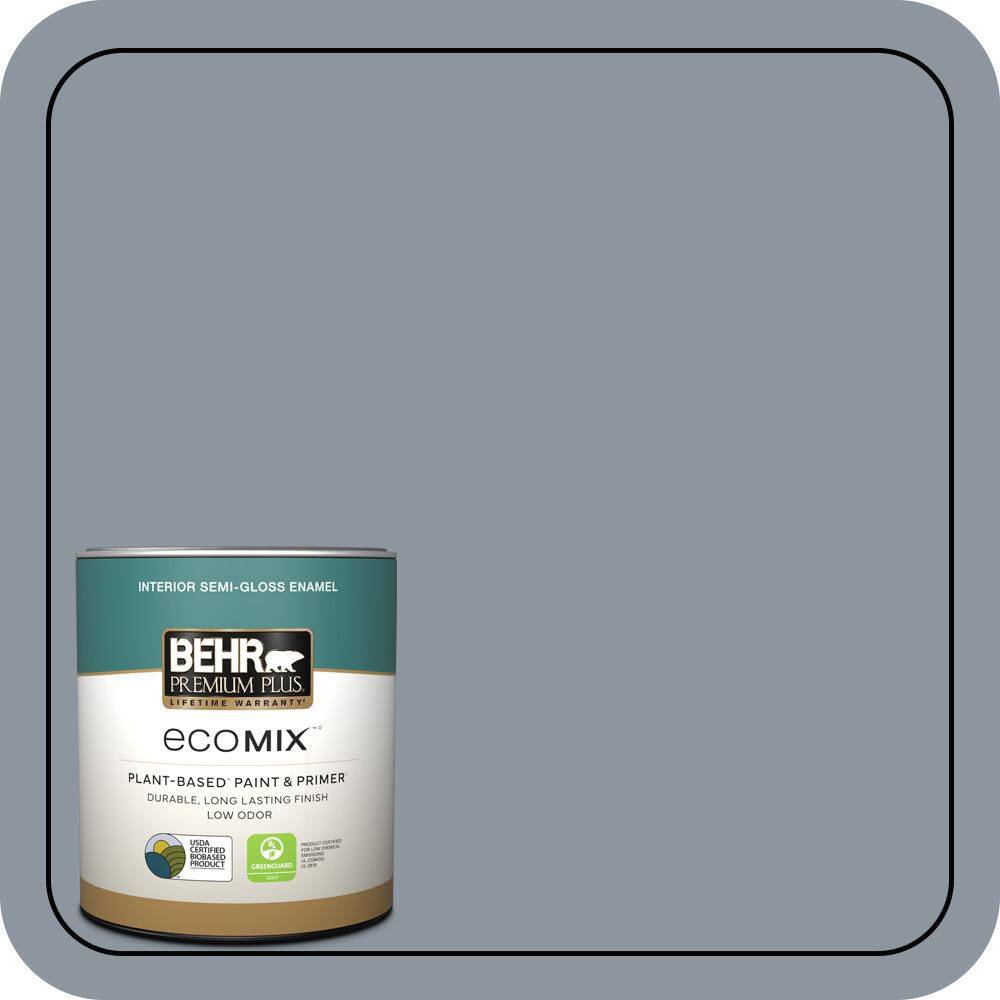 1 qt. #750F-4 Raging Sea Semi-Gloss Enamel EcoMix Plant-Based Interior Paint & Primer price history on PriceWatchPro