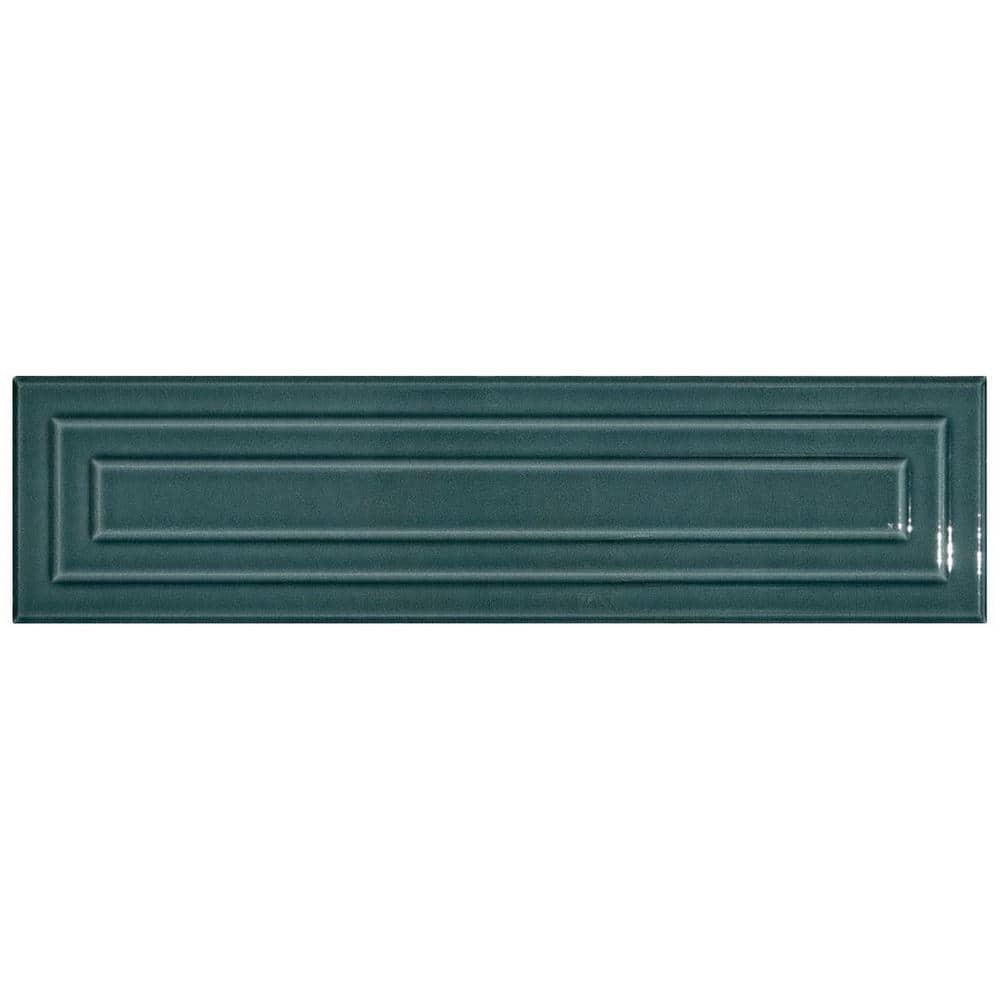 Colorwave Framed Emerald Green 4.43 in. x 0.34 in. Polished Crackled Ceramic Wall Tile Sample price history on PriceWatchPro
