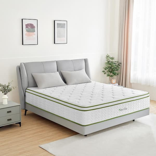 Novilla Twin Medium Hybrid 12 in. Mattress Bed-in-a-Box Mattresses