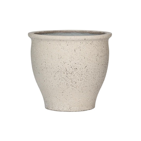 20 in. W Poseidon M Ficonstone Mediterranean Planter Indoor/Outdoor, Chalk White
