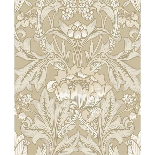 30.75 sq. ft. Pashmina Wool The Marryshow Vintage Vinyl Peel and Stick Wallpaper Roll