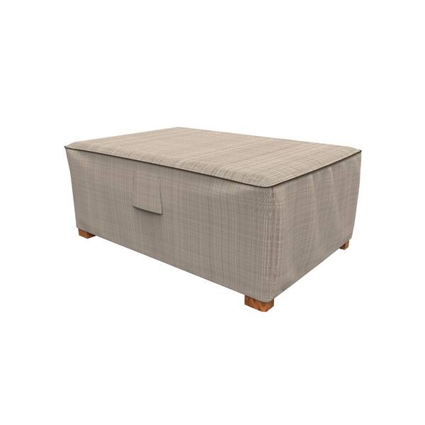 Budge StormBlock Mojave 18 in. H x 33 in. W x 25 in. L Black Ivory Patio Ottoman Cover