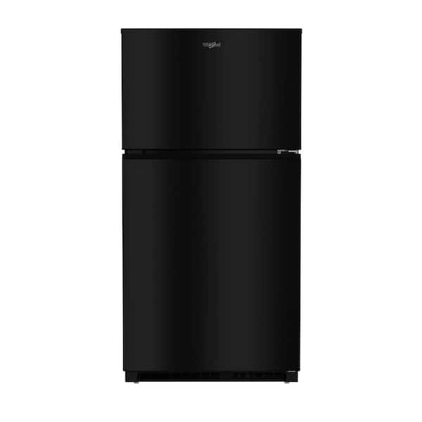 32.8 in. 21.3 cu. ft. Freestanding Top Freezer Refrigerator in Black with Total Coverage Cooling