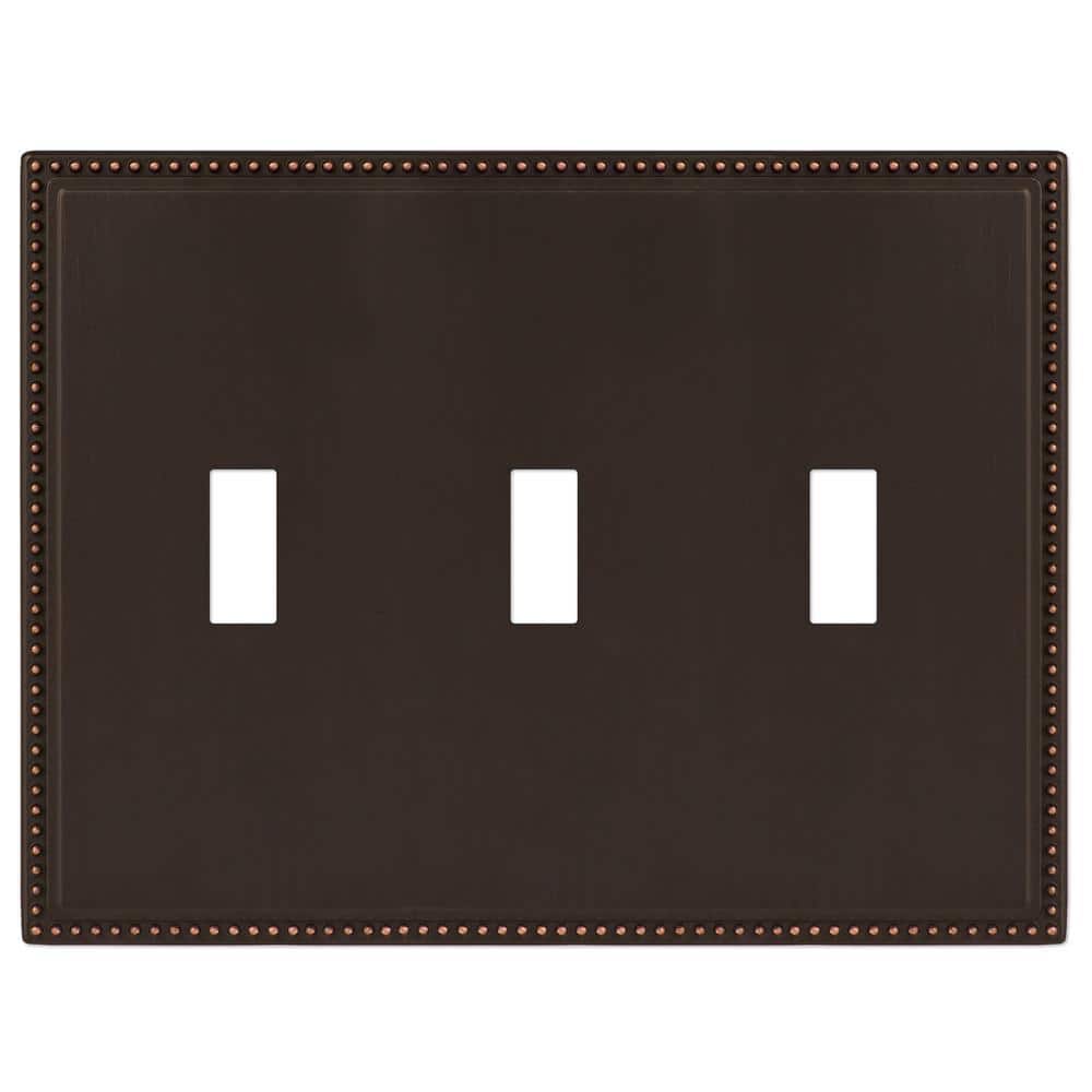 Perlina 3 Gang Toggle Metal Wall Plate - Aged Bronze price history on PriceWatchPro