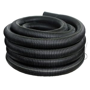 4 in. x 100 ft. Corrugated Pipes Drain Pipe Solid
