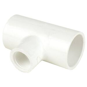 thumbnail image 2 of Lesso 401 Series PVC Pipe Fitting - 2 Inch Schedule 40 White Tee (SOC X SOC X SOC) 2 of 11