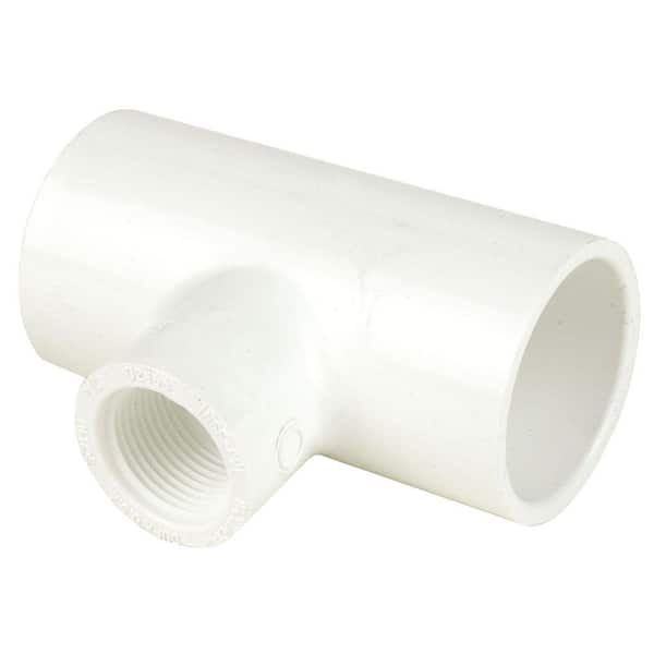 DURA Schedule 40 PVC Reducing Tee Pipe Fitting Connector SxSxFPT 8 x 8 x 4 Inch