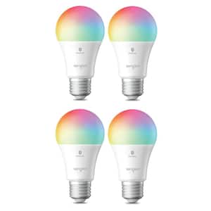 75-Watt, A19 Smart Light Bulb Color Changing Multicolor Dimmable Works with Alexa, Bluetooth Mesh - (4-Pack)