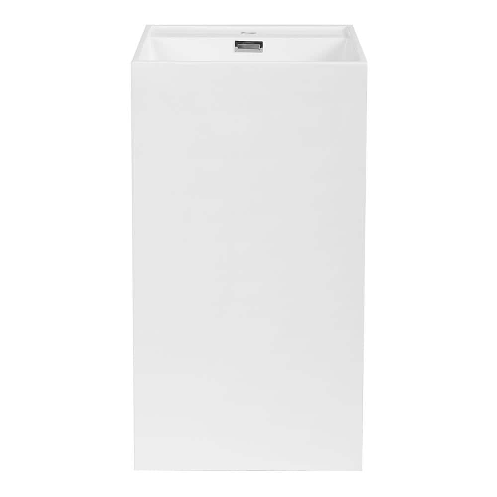 Streamline 17.7 in. Solid Surface Resin Pedestal Sink Basin in White K