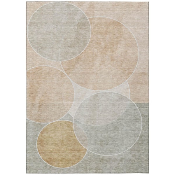 Chantille Machine Washable Indoor/Outdoor Abstract ACN2746 Salmon 10 ft. x 14 ft. Area Rug