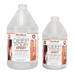 1.5 gal. Clear Deep Pour 2 in. Thick Single Pour 2:1 Ratio River Table Epoxy (Kit)