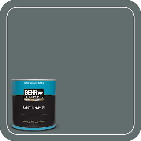 BEHR PREMIUM PLUS 1 qt. #PPU12-19 Mountain Pine Satin Enamel Exterior Paint & Primer