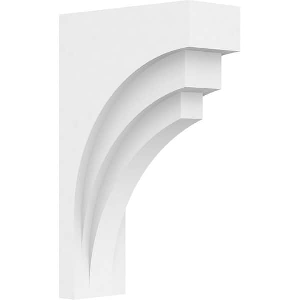 Ekena Millwork 3-1/2 in. x 13-3/8 in. x 8 in. Standard Rockford Unfinished Architectural Grade PVC Corbel