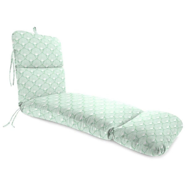 Jordan Manufacturing 74 in. L x 22 in. W x 5 in. T Rectangular Outdoor Chaise Lounge Cushion in Lugana Seagreen