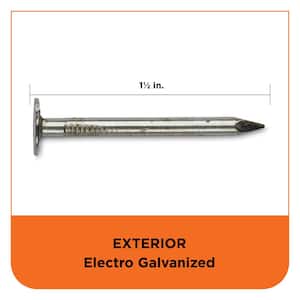 1-1/2 in. Electro-Galvanized Roofing Nails (5 lbs./Box)