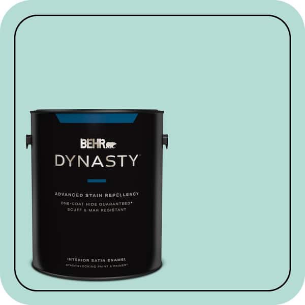 BEHR DYNASTY 1 gal. #490C-3 Balmy Seas Satin Enamel Interior Stain-Blocking Paint & Primer