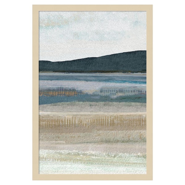 Amanti Art Saltwater Bay III by Flora Kouta 17 in. W x 25 in. H. Wood Framed Wall Art Print Framed in Brown