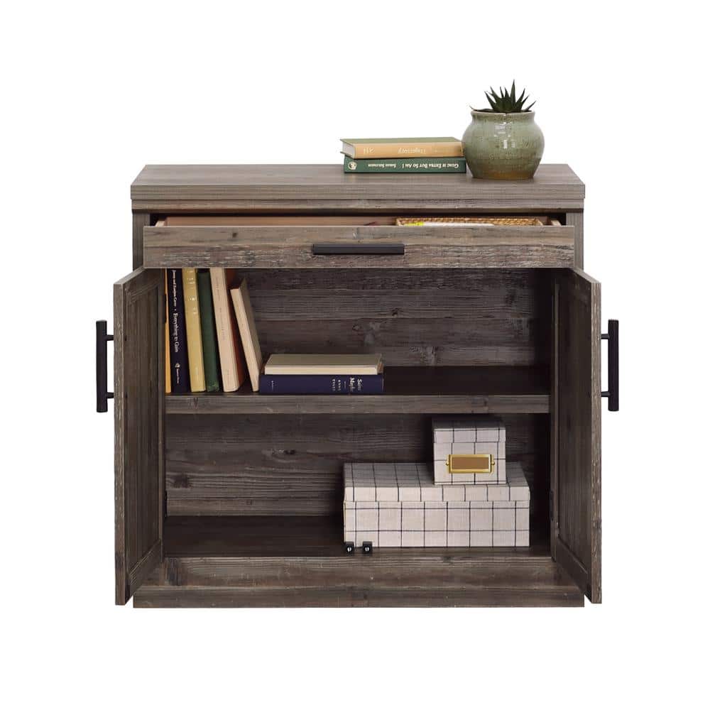 Pebble Pine Office Cabinet with Adjustable Shelving