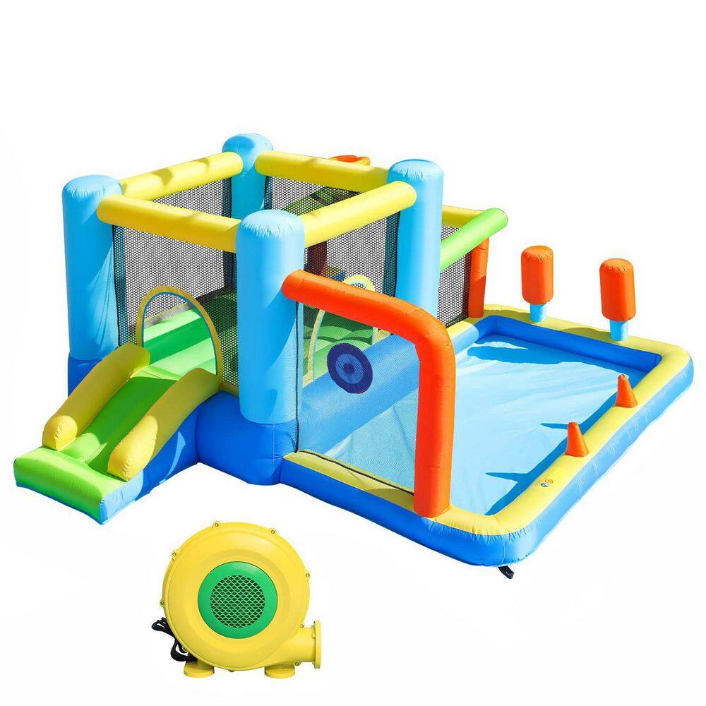 Inflatable Bounce House with Basketball Hoop & Climbing Wall, 1 Pack, Heavy-Duty Oxford Material, Indoor/Outdoor Use price history on PriceWatchPro