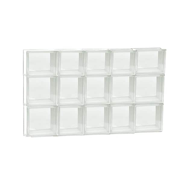 Clearly Secure 32.75 in. x 21.25 in. x 3.125 in. Frameless Non-Vented Clear Glass Block Window