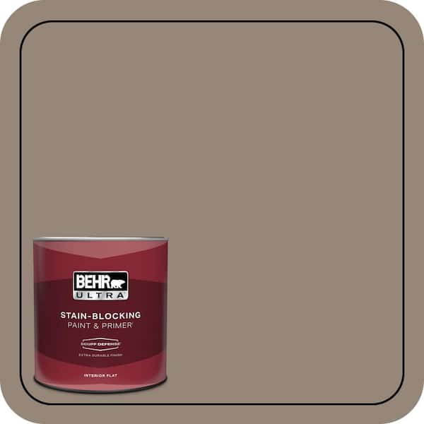BEHR ULTRA 1 qt. #PPU5-06A Light Truffle Extra Durable Flat Interior Paint & Primer