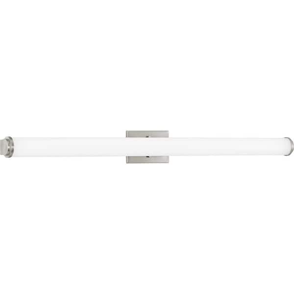 Progress Lighting Phase 1.1 LED Collection 48" Brushed Nickel White Shade Modern Bath Vanity Light