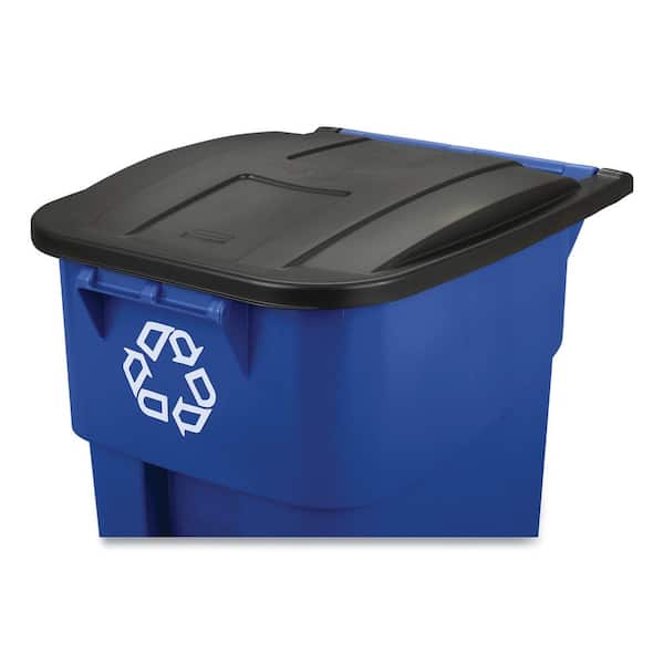 Rubbermaid Commercial Products Brute 50 Gal. Blue Rollout Outdoor