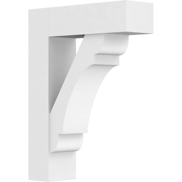 Ekena Millwork Standard Olympic 5 in. W x 24 in. H x 18 in. D Signature Urethane Polyurethane Bracket With Block Ends