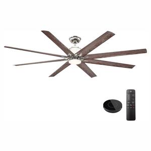 Kensgrove 72 in. LED Indoor Polished Nickel Ceiling Fan works with Google Assistant and Alexa