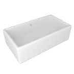 Lancaster Farmhouse/Apron-Front Fireclay 33 in. Single Bowl Kitchen Sink in White