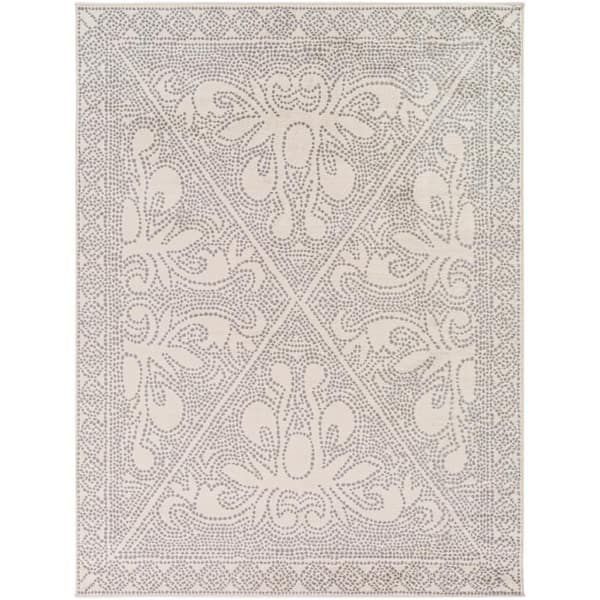 Livabliss Adela Gray/Cream 7 ft. 10 in. x 10 ft. Area Rug