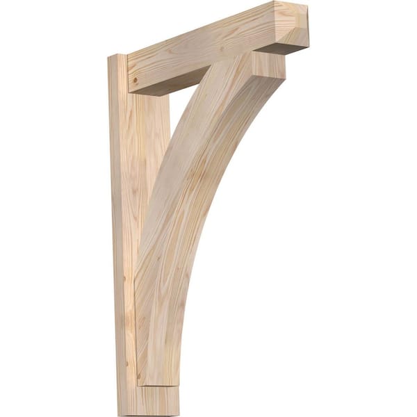 Ekena Millwork 6 in. x 32 in. x 24 in. Douglas Fir Thorton Craftsman Smooth Outlooker