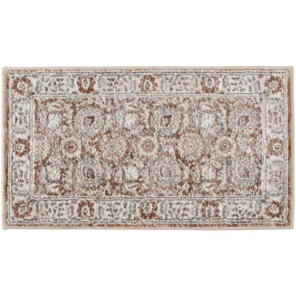 Reynell Brown Doormat 2 ft. x 3 ft. Floral Area Rug