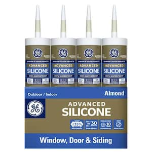 Advanced Silicone 2 Caulk 10.1 oz Window and Door Sealant Almond (12-pack)