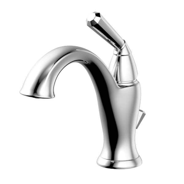 Fontaine by Italia Liege Single Handle Single-Hole Bathroom Faucet with Drain in Chrome