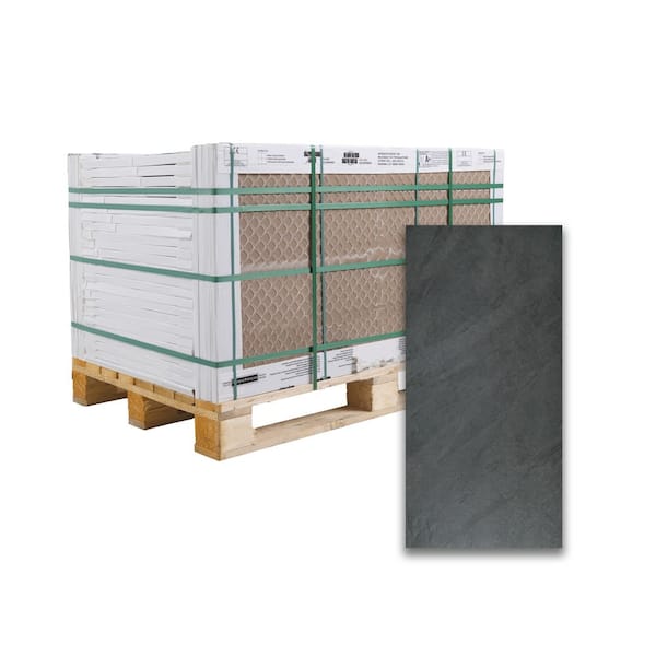 Midnight Montage 2 cm. x 24 in. x 48 in. Matte Porcelain Stone Look Paver Tile (56 sq. ft./pallet)