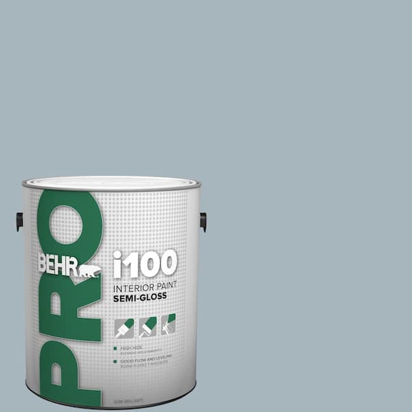 1 gal. #N480-3 Shadow Blue Semi-Gloss Interior Paint