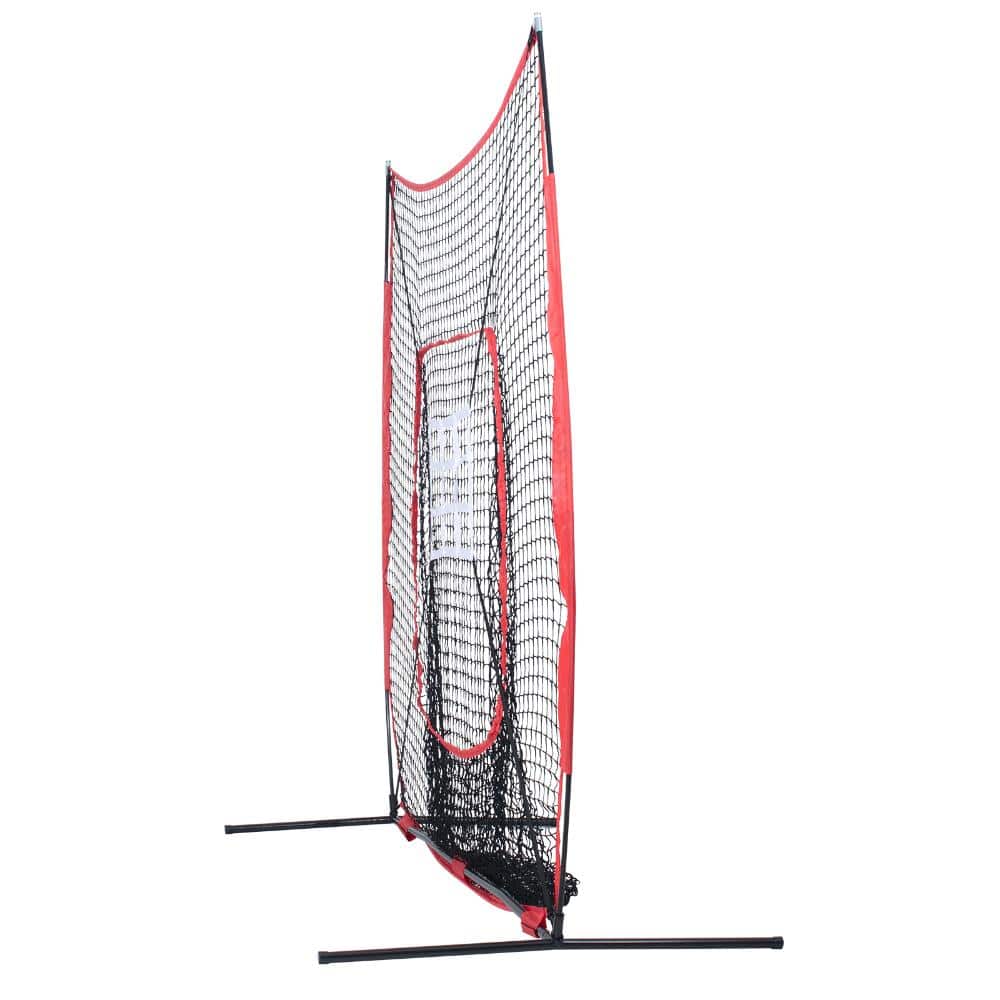SKONYON 7 x 7 ft. Baseball Softball Practice Net Set with Bow Frame, Strike Zone, Sand-Filled Ball, Batting Tee Carry Bag