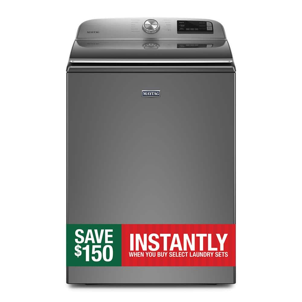 Maytag 4.7 cu. ft. Smart Capable Metallic Slate Top Load Washing Machine with Extra Power and Deep Fill Option