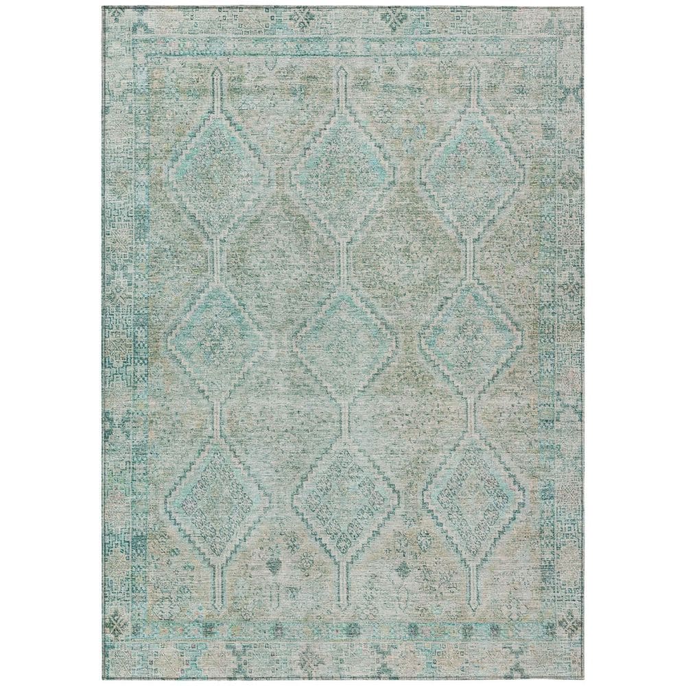 Chantille Machine Washable Indoor/Outdoor Abstract ACN2727 Turquoise 8 ft. x 10 ft. Area Rug price history on PriceWatchPro