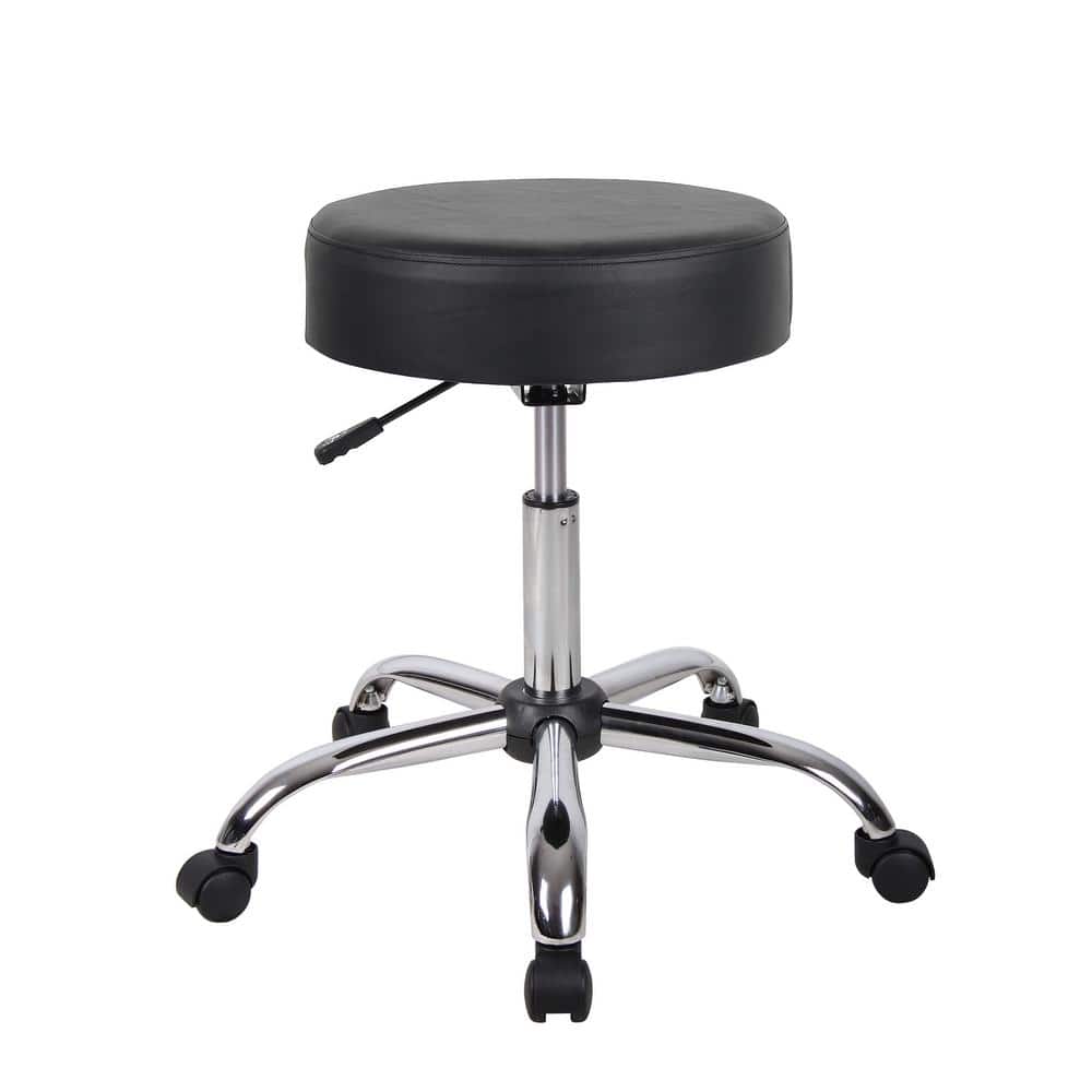 Medical/Drafting Stool with Back Cushion Black - Boss Office Products
