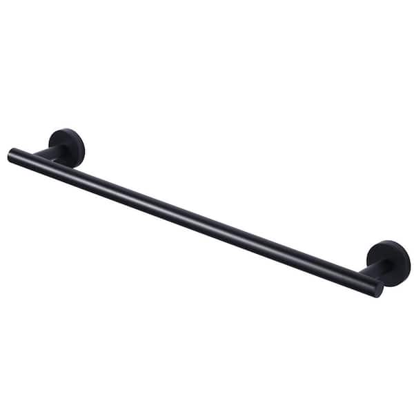 ARCORA 24 in. Wall Mounted Single Towel Bar Bath Hardware Accessory in Matte Black