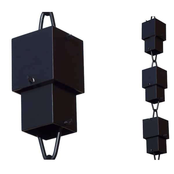 8.5 ft Aluminum Multi Cube Rain Chain (Black)